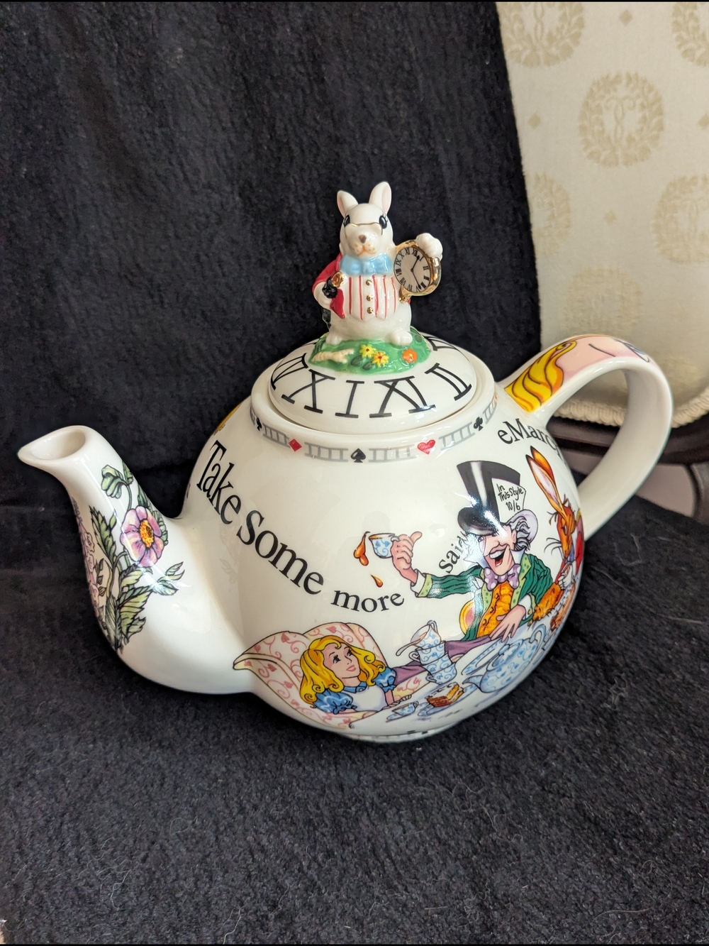 Alice in Wonderland 'Mad Hatter's Tea Party' Teapot By Paul Cardew